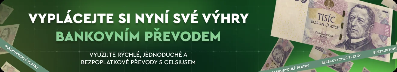Celsius: výplata výher bankovním převodem